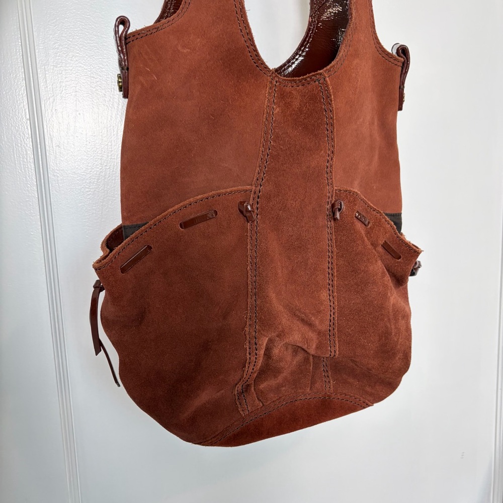 Vintage lucky brand suede leather hobo Shoulder bag purse - Picture 16 of 16